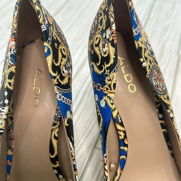Aldo Kriss Heels Womens Aldo Multicolored Patterned Pumps Shoes Size 8M - Picture 11 of 13